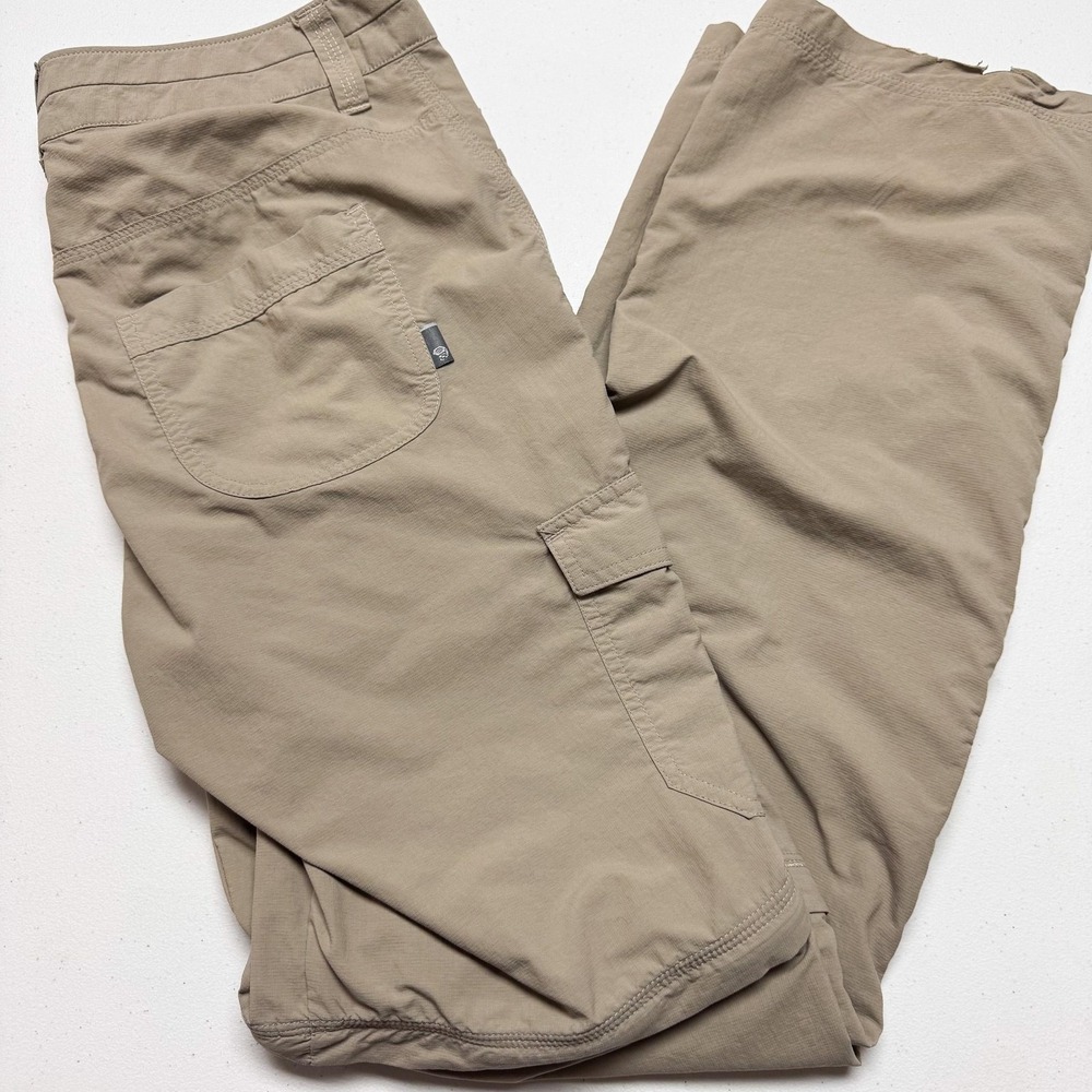 Mountain Hardwear Pants Womens 8 Khaki Convertible Zip‎ Off Hiking Cargo 31x31